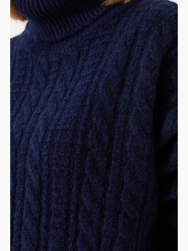 Coltrui met patroonbreisel lucci Marineblauw - Kiabi