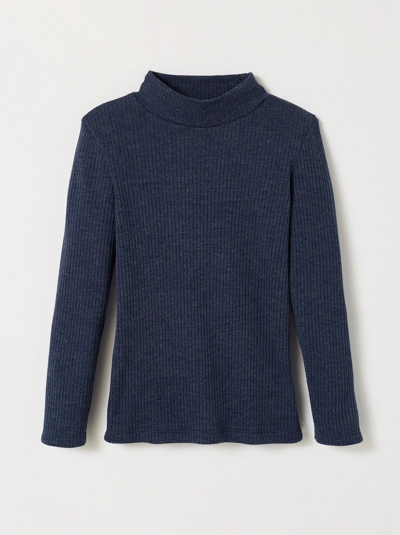 Coltrui van ribstof - 'Damart' Blauw - Kiabi
