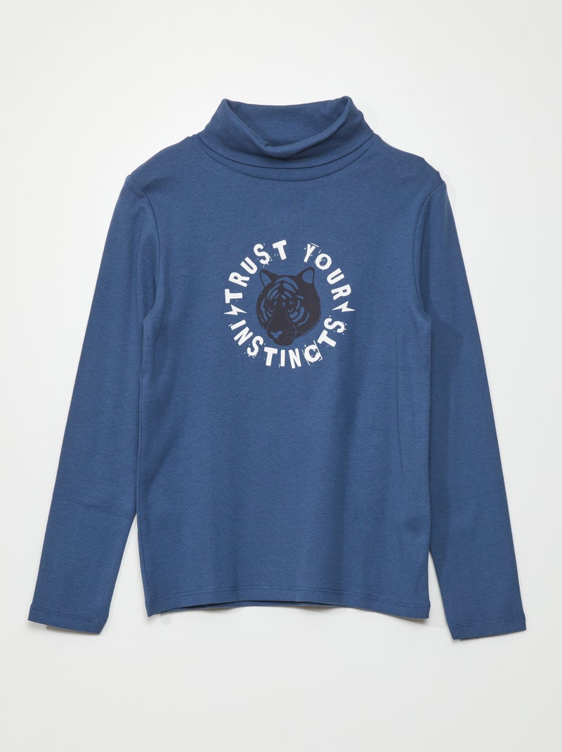 Coltruitje met print BLAUW - Kiabi