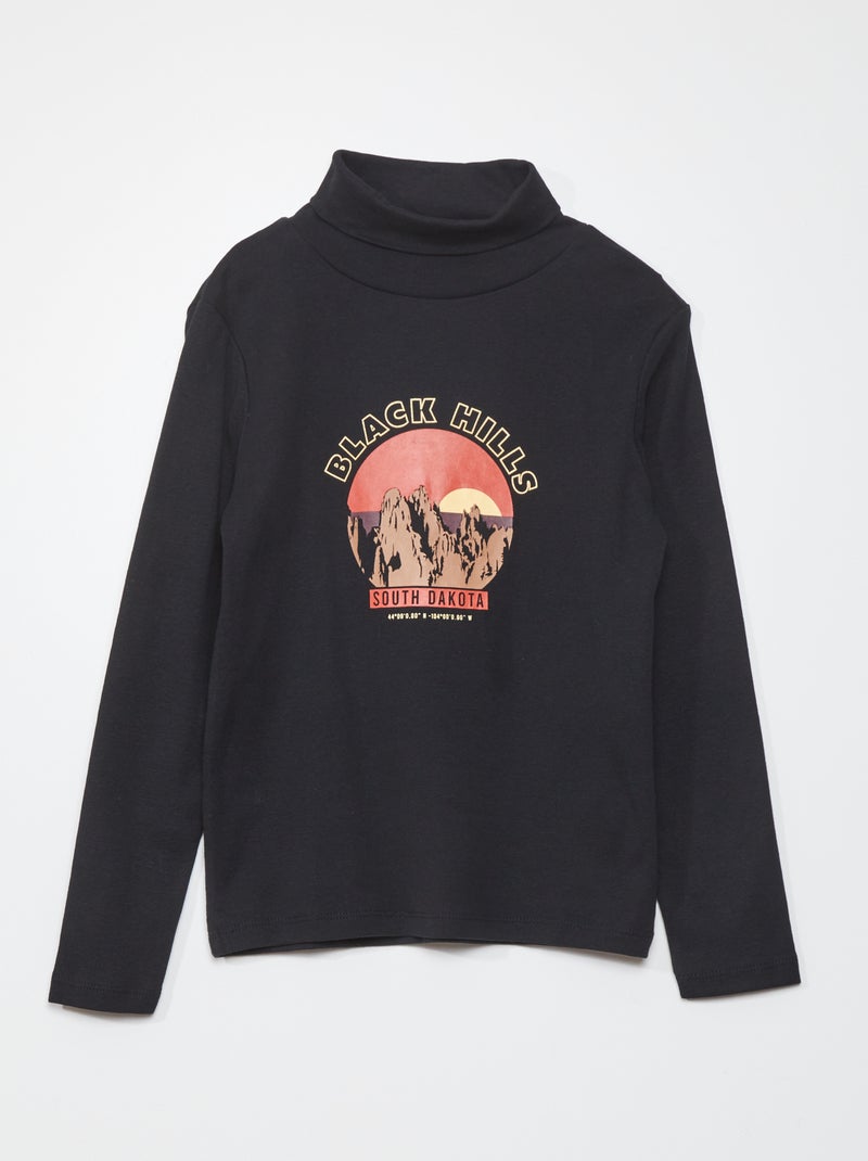 Coltruitje met print ZWART - Kiabi