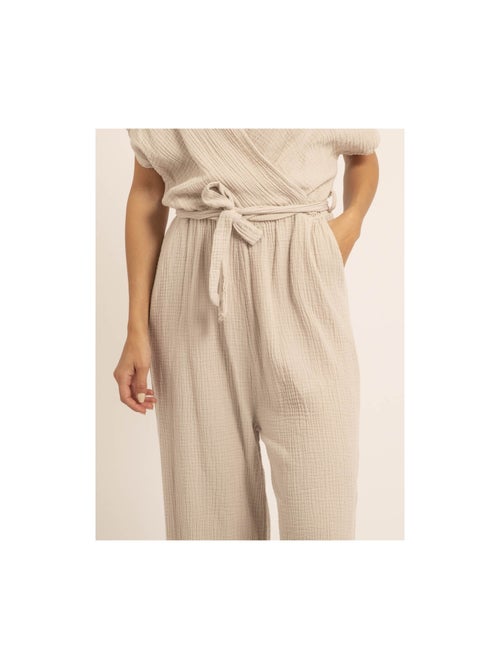 Combi pantalon gaze de coton erolie - Kiabi