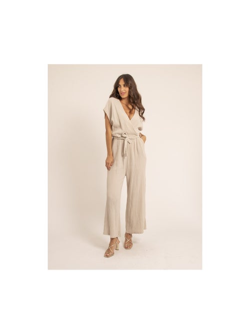 Combi pantalon gaze de coton erolie - Kiabi