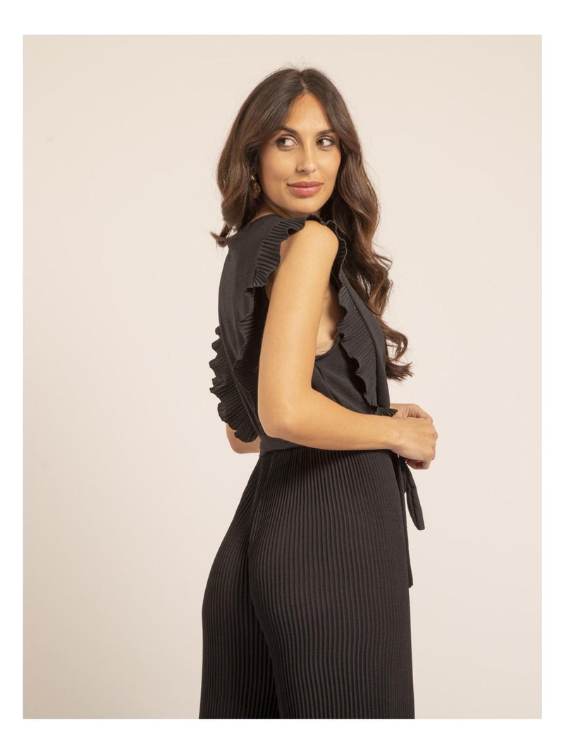 Combi pantalon plissée edena Noir - Kiabi