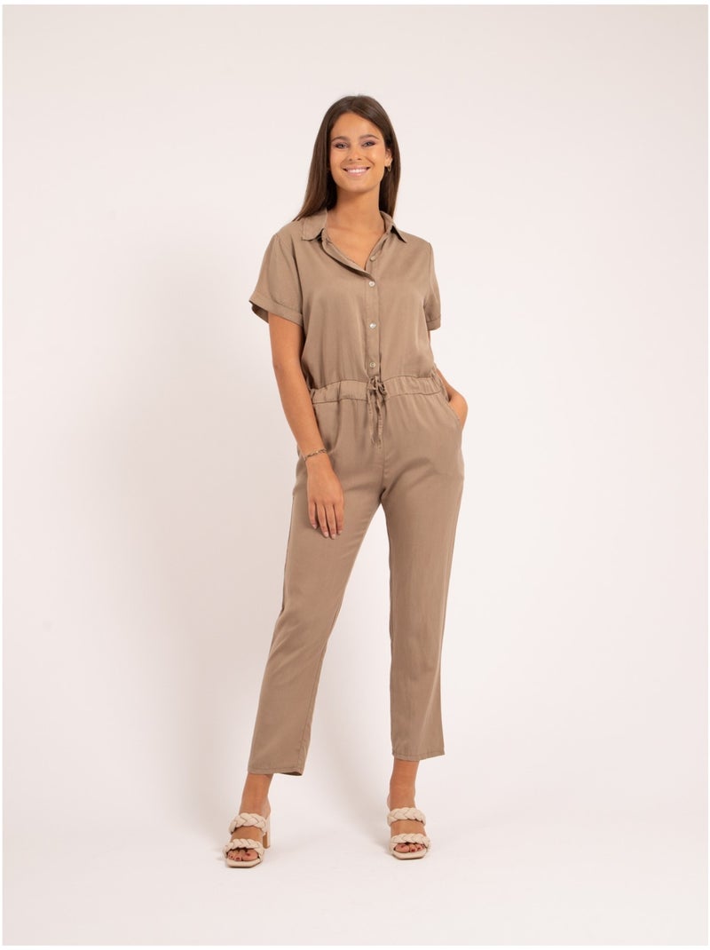 Combi pantalon tencel endy Beige - Kiabi