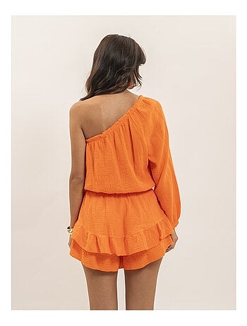 Combi-short gaze de coton xitonia