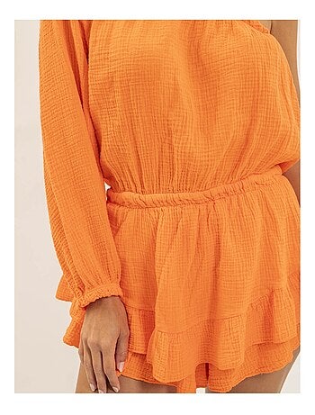 Combi-short gaze de coton xitonia
