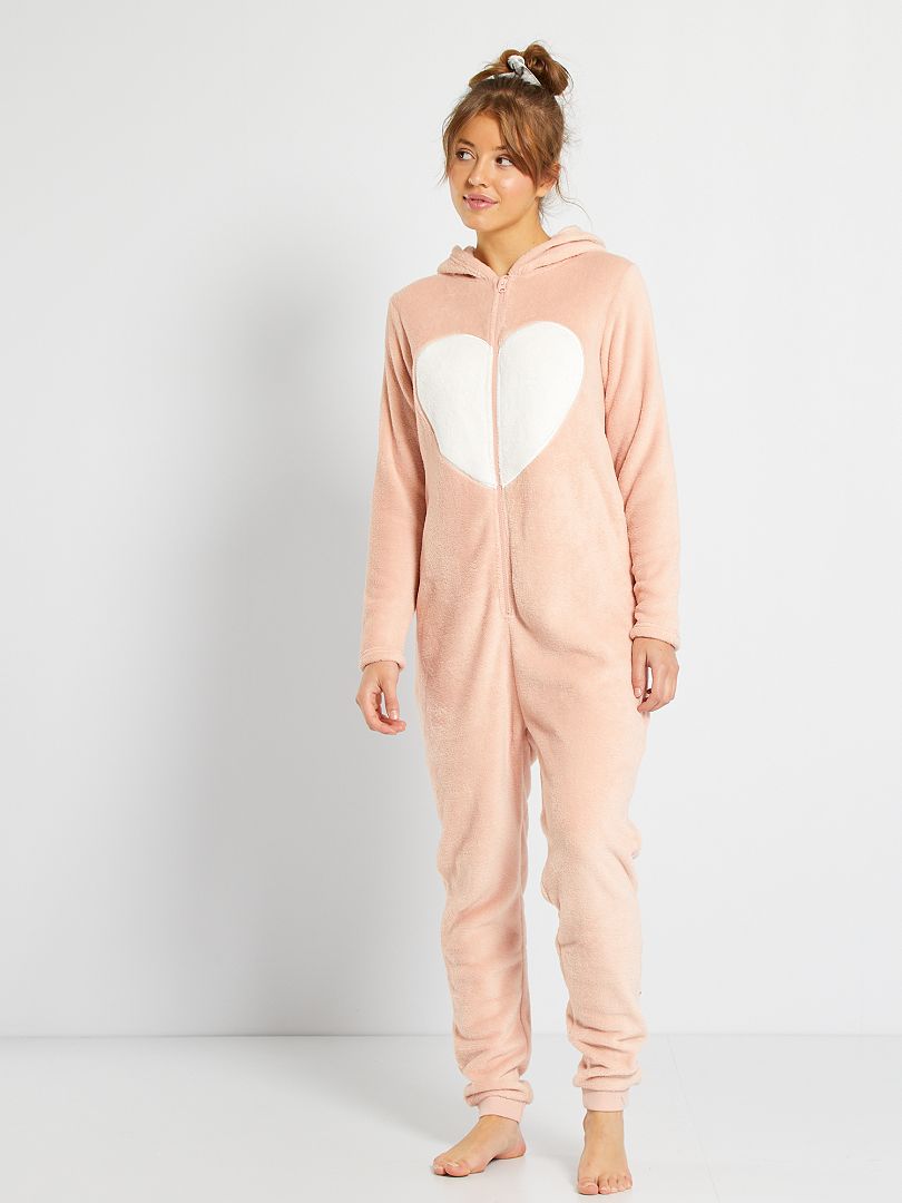 Combinaison Pyjama Polaire Avec Oreilles Pour Fille - Doux, Chaud, Design Mignon Chat - Costume D'hiver Pour Tout-petits