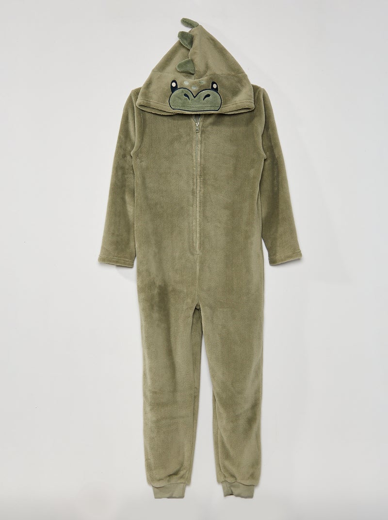 Combinaison 'animal' en polaire Vert - Kiabi