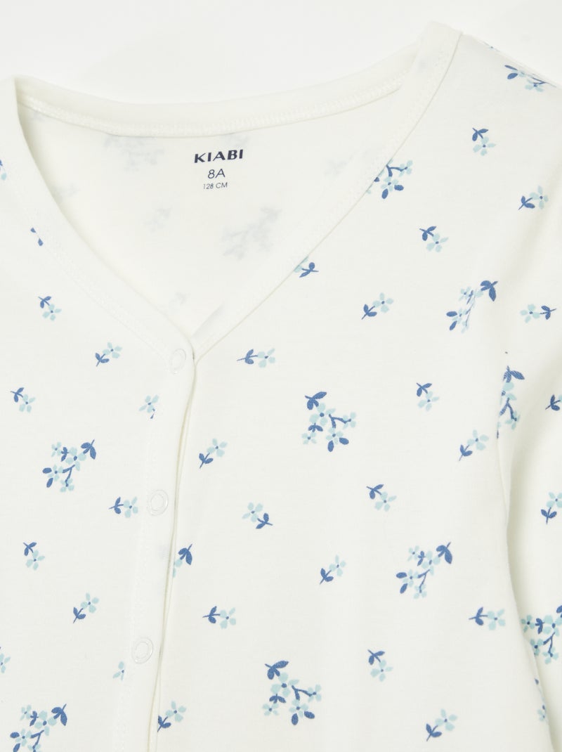 Combinaison avec ouvertures à pressions - collection facile à enfiler BLANC - Kiabi