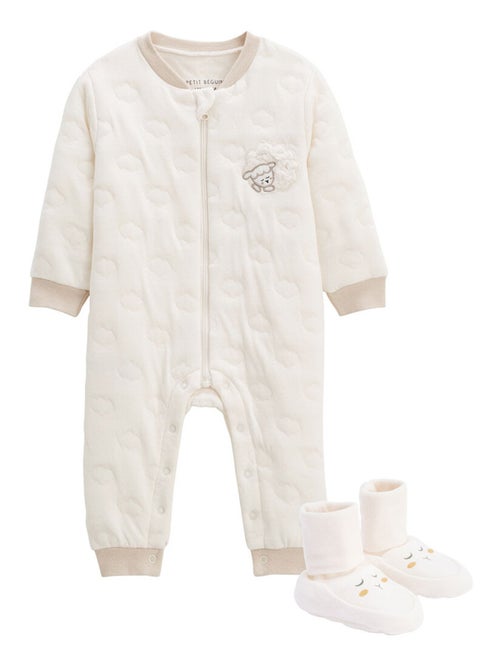 Combinaison bébé en molleton et chaussons Câlins - Kiabi Combinaison bébé en molleton et chaussons Câlins - Kiabi