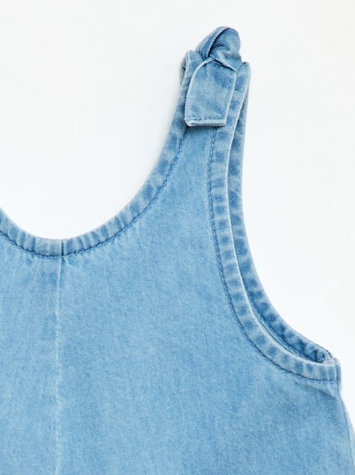 Combinaison courte en denim - Kiabi