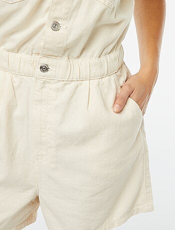 Combinaison courtes avec manches courtes à revers