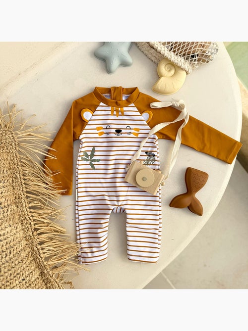 Combinaison de bain bébé manches longues protection UV Mio - Kiabi