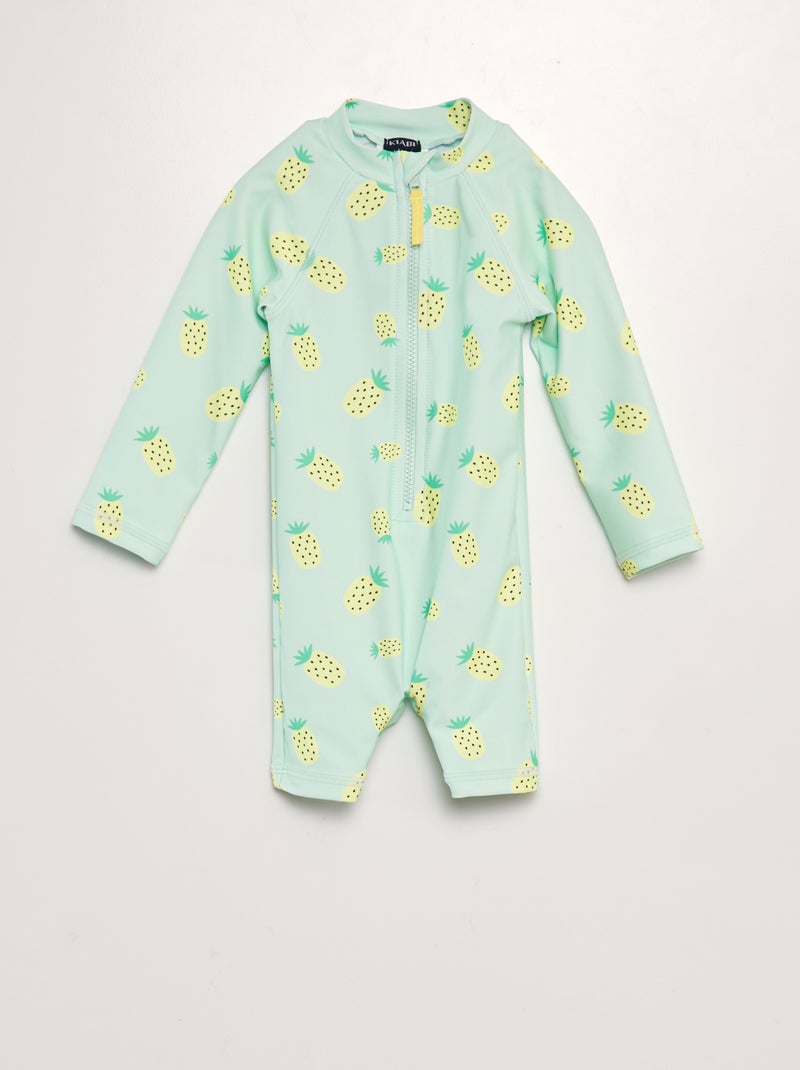 Combinaison de bain imprimé ananas Vert - Kiabi