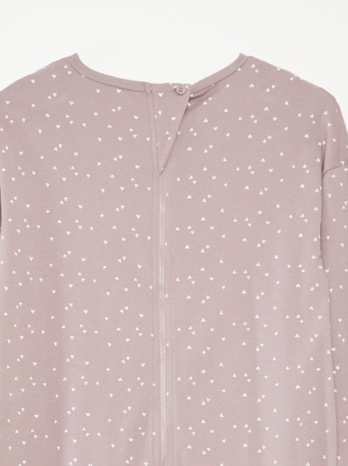 Combinaison de nuit avec ouverture zippée - collection facile à enfiler - Kiabi