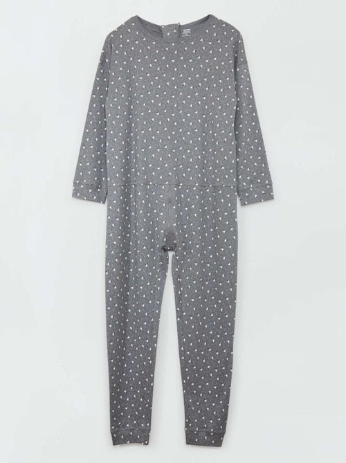 Combinaison de nuit avec ouverture zippée - So Easy - Kiabi