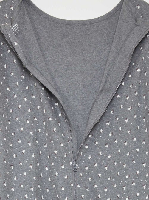 Combinaison de nuit avec ouverture zippée - So Easy - Kiabi