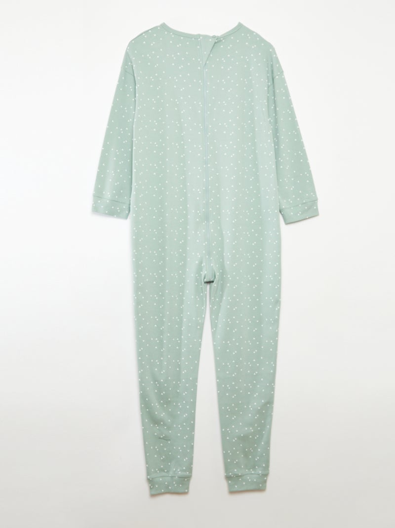 Combinaison de nuit avec ouverture zippée - So Easy VERT - Kiabi