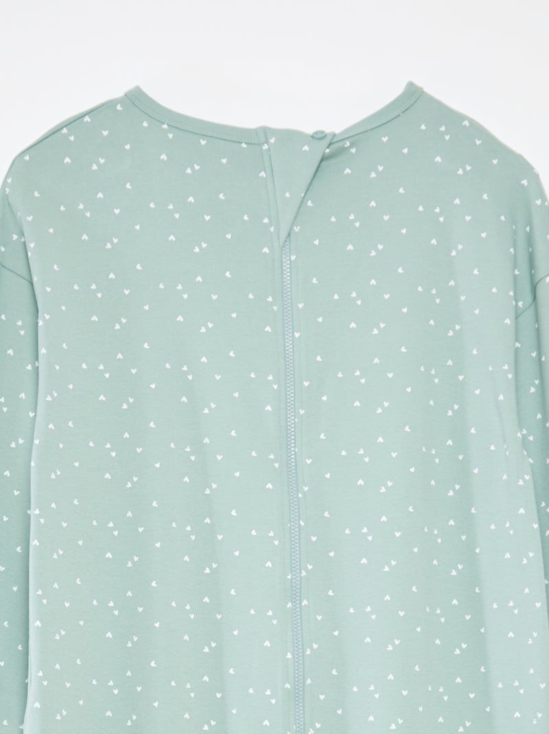 Combinaison de nuit avec ouverture zippée - So Easy VERT - Kiabi