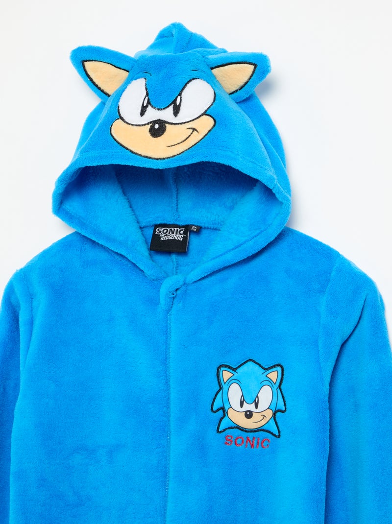 Combinaison de nuit 'Sonic' en polaire Bleu - Kiabi