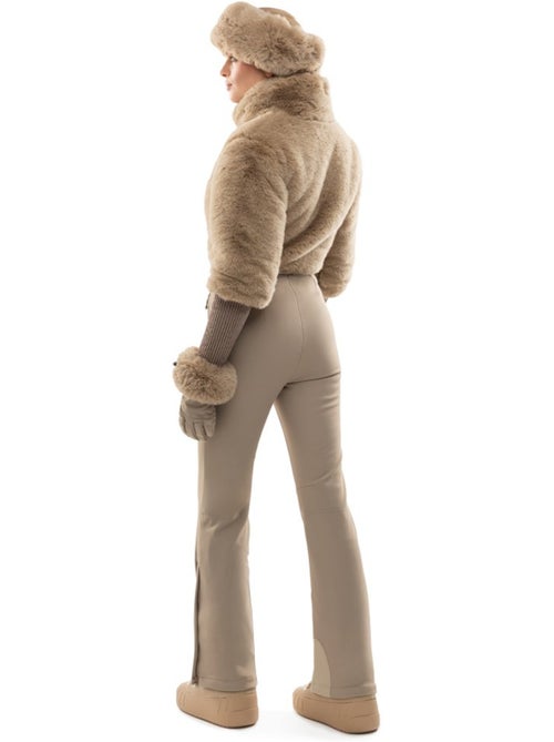 Combinaison de ski rétro en fausse fourrure femme femme val gardena-w camel - Kiabi