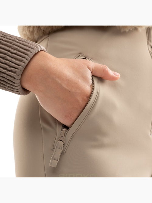 Combinaison de ski rétro en fausse fourrure femme femme val gardena-w camel - Kiabi