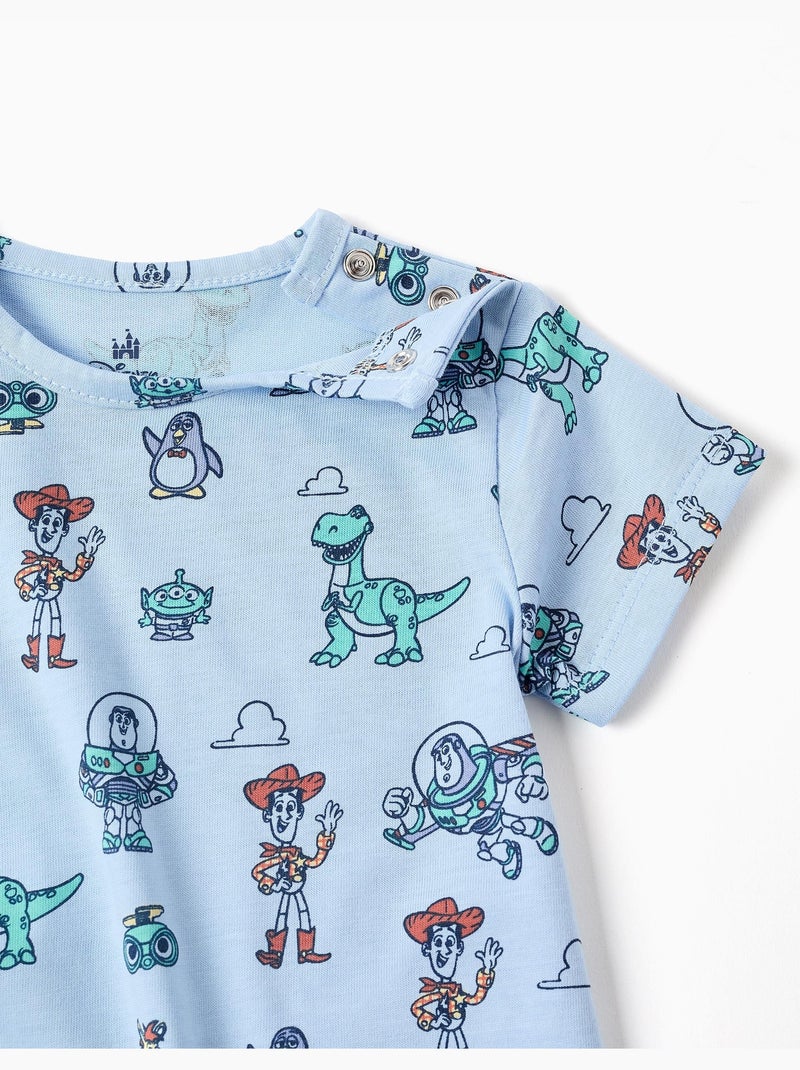 Combinaison en coton avec motif Toy Story Bleu clair - Kiabi