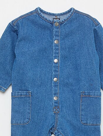 Combinaison en jean avec poches plaquées