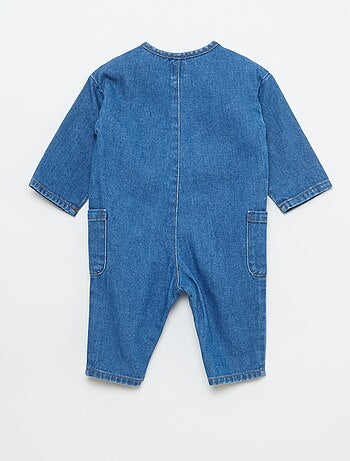 Combinaison en jean avec poches plaquées