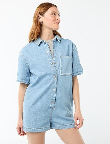 Combinaison en jean courte