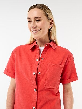 Combinaison en jean courte