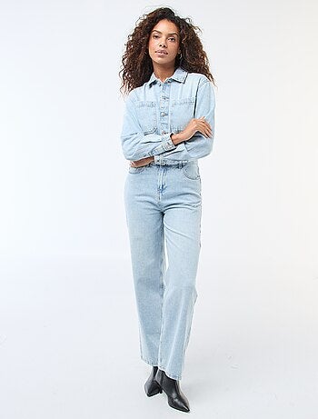 Combinaison en jean manches longues