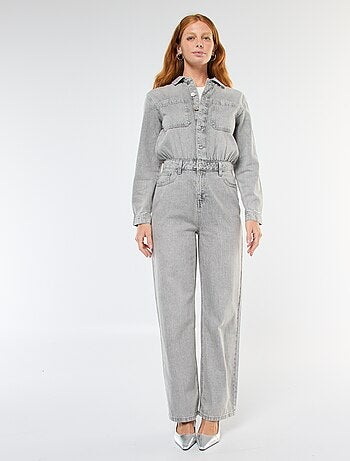 Combinaison en jean manches longues