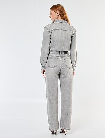 Combinaison en jean manches longues