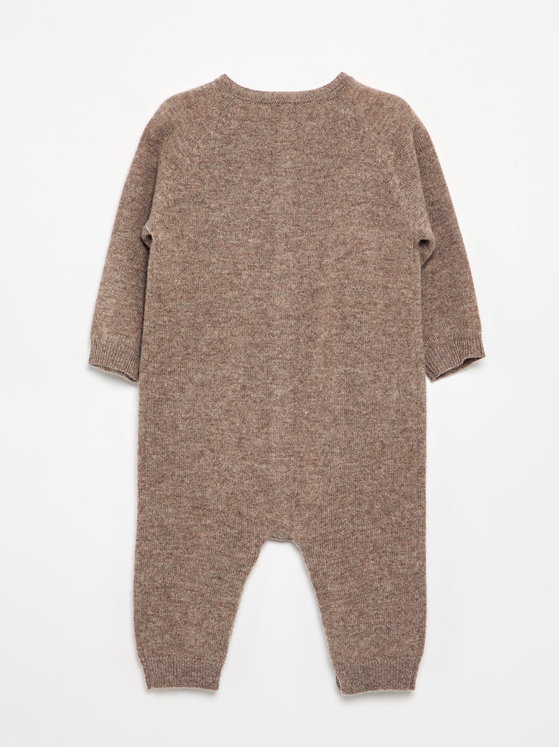 Combinaison en laine et cachemire - Premium Marron - Kiabi