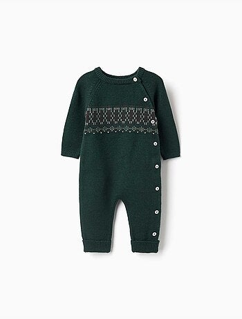 Combinaison en maille avec jacquard