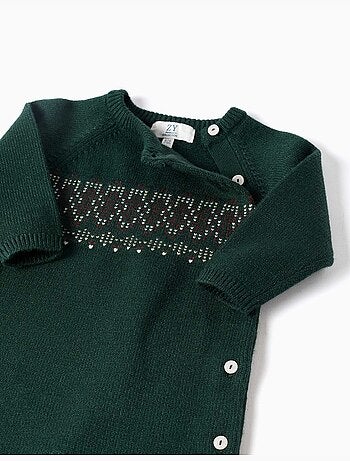Combinaison en maille avec jacquard
