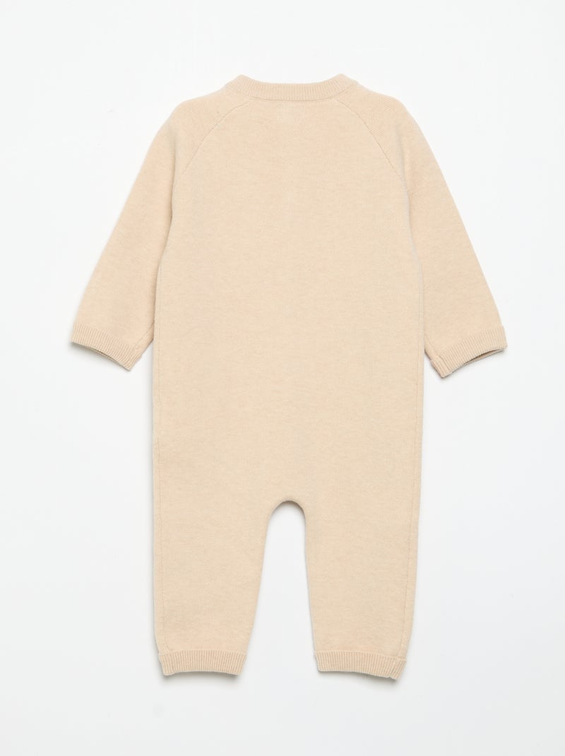 Combinaison en maille compacte Beige - Kiabi