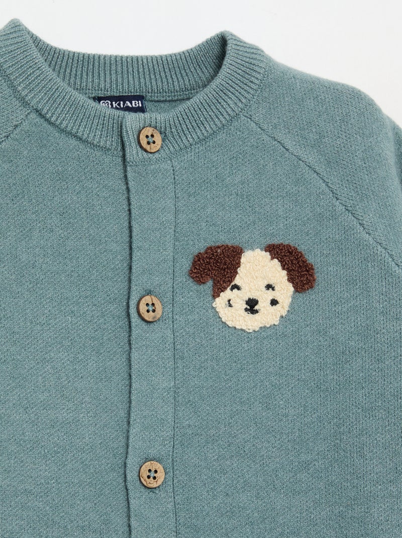 Combinaison en maille compacte Bleu - Kiabi