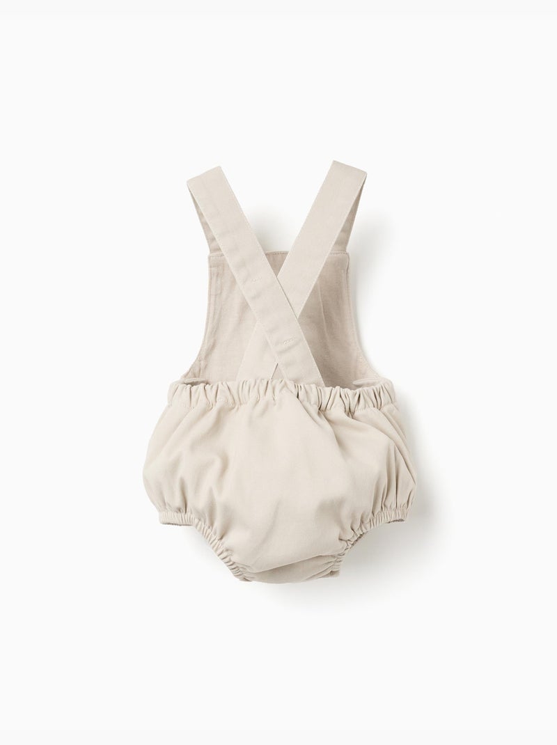 Combinaison en sergé avec poche à l'avant Beige clair - Kiabi