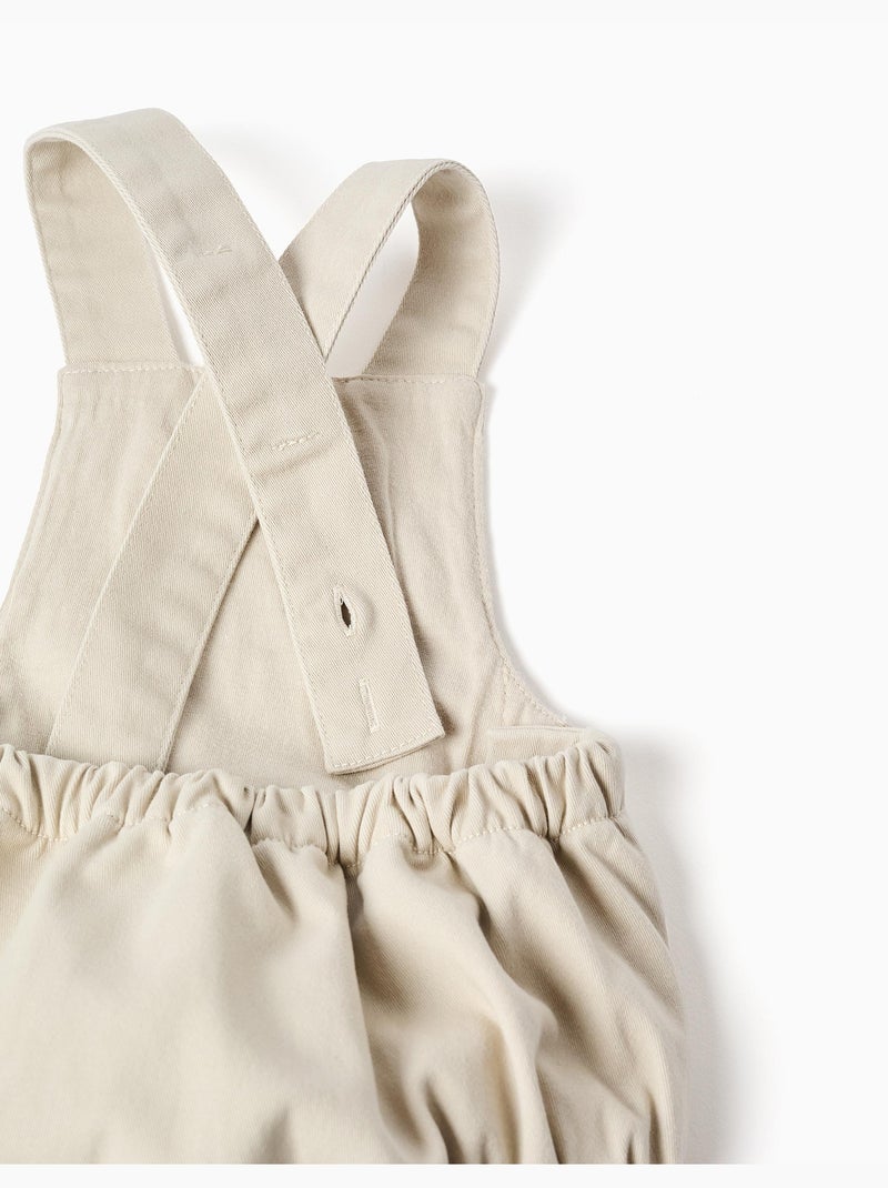 Combinaison en sergé avec poche à l'avant Beige clair - Kiabi