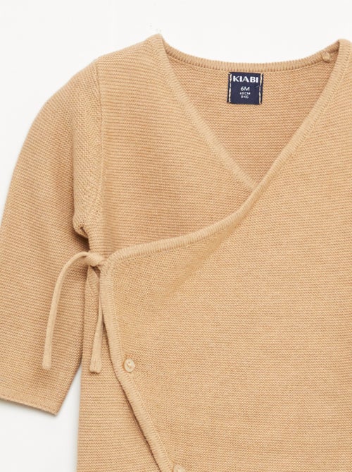 Combinaison en tricot avec ouverture cache-cœur - Kiabi