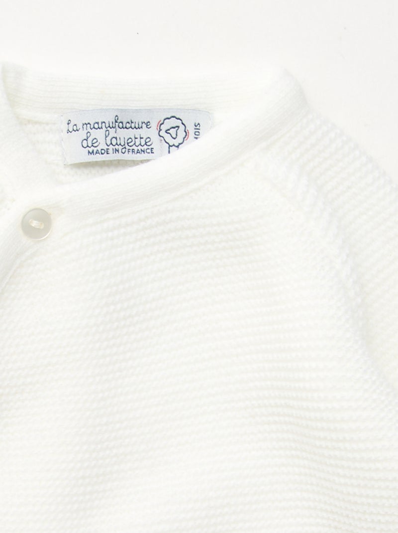 Combinaison en tricot 'La manufacture de Layette' Blanc - Kiabi