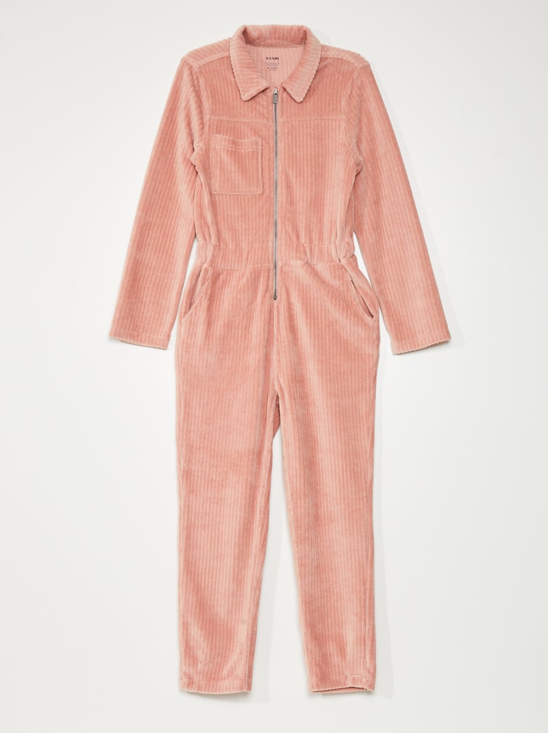Combinaison en velours rose - Kiabi