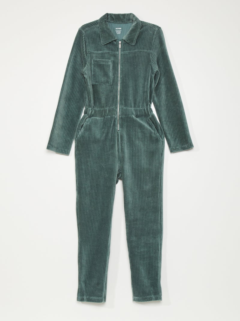 Combinaison en velours Vert - Kiabi