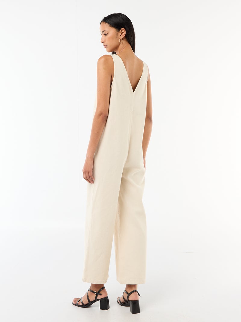 Combinaison large sans manches Blanc - Kiabi
