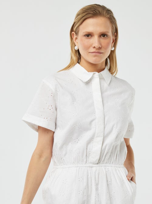 Combinaison longue brodée - Kiabi