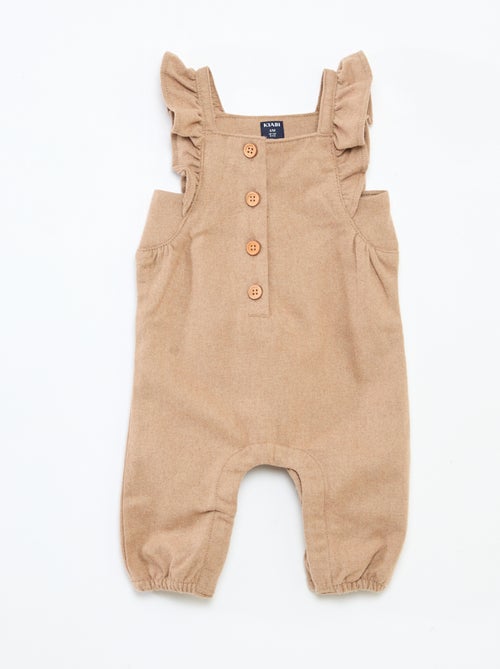 Combinaison longue en flanelle de coton - Kiabi