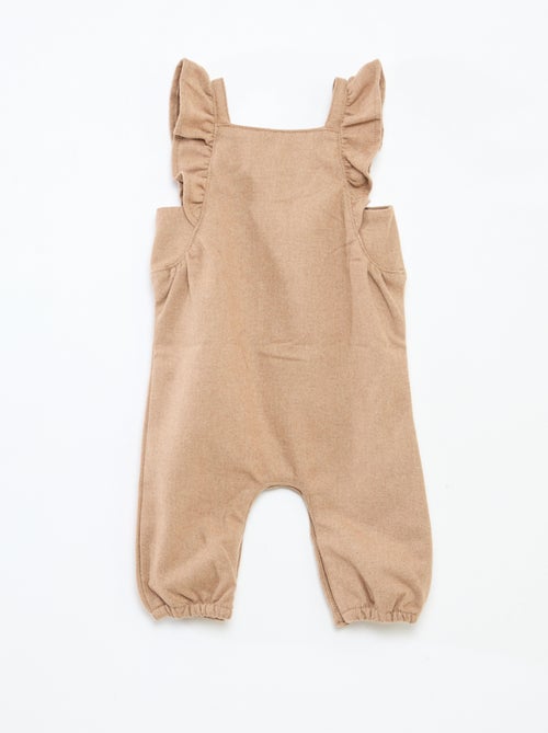 Combinaison longue en flanelle de coton - Kiabi