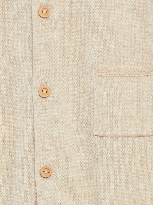 Combinaison longue en maille tricot boutonnée - Kiabi